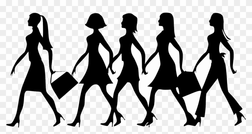 Women Walking Silhouette Png Image - Clip Art Woman Is Walking Transparent Png #2388656