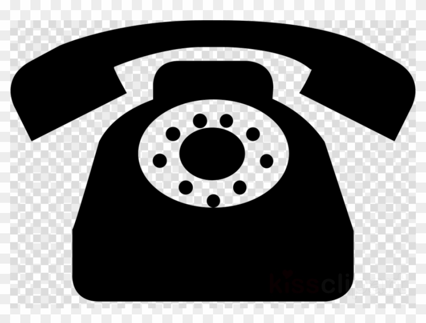 White Telephone Icon Clipart Computer Icons - Black Circle With No Background - Png Download #2388765