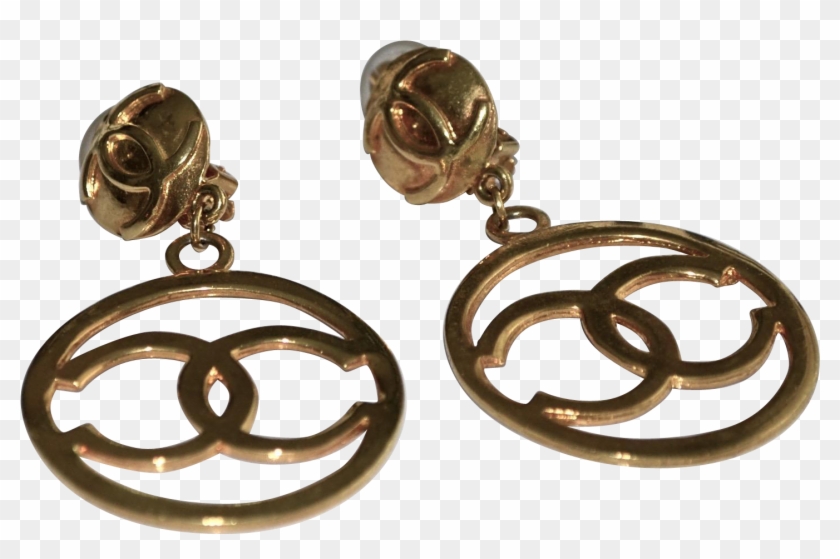 Clip Cc Chanel - Earrings - Png Download #2388766