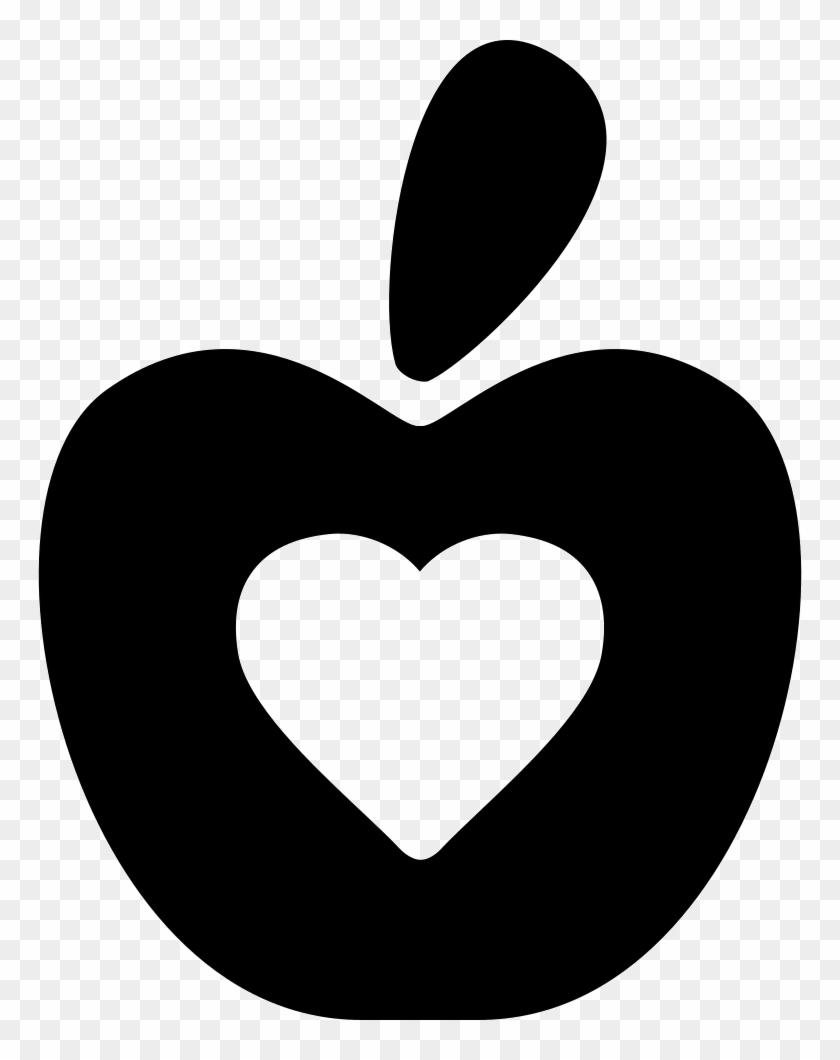 Healthy Food Symbol Of An Apple With A Heart Svg Png - Symbol Of Healthy Clipart