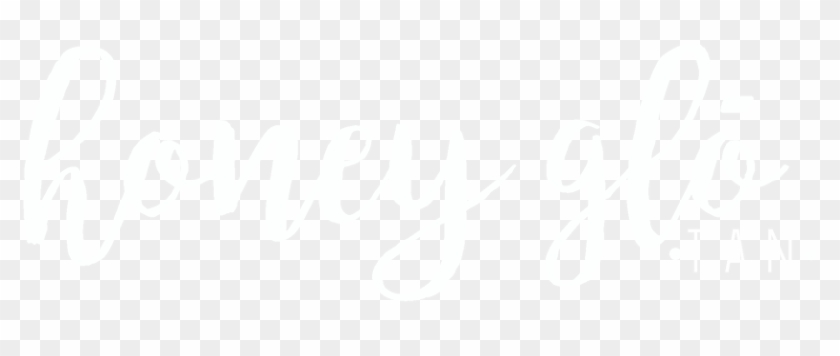 Honeyglo - Logo - White - Calligraphy Clipart