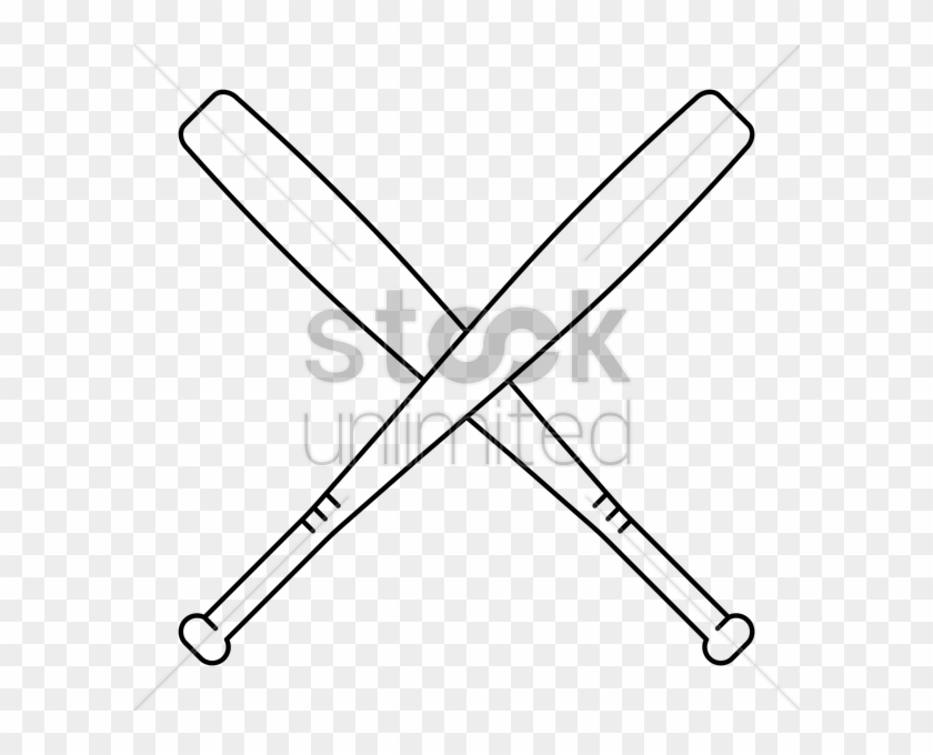 Crossed Baseball Bat Clip Art Clipart Baseball Bats - Crossed Baseball Bat Clip Art - Png Download