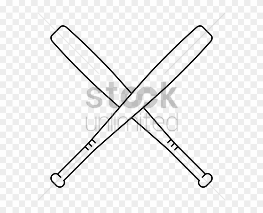Crossed Baseball Bat Clip Art Clipart Baseball Bats - Crossed Baseball Bat Clip Art - Png Download #2390792