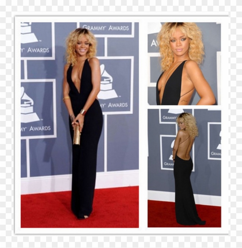 Luxusne Celebritne Saty Rihanna Dark Uz Len Na Objednavku - Long Black Event Dress Clipart #2390798