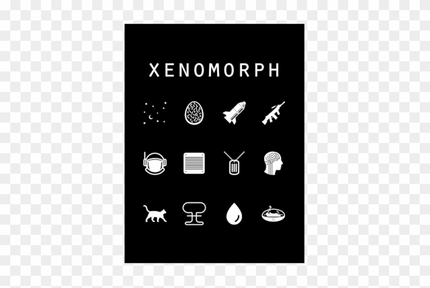 Xenomorph Black Poster - Poster Clipart #2391551