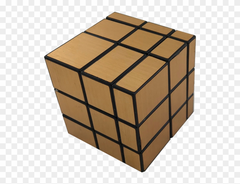 Gold Irregular Cube - Copyright Free Cube Clipart