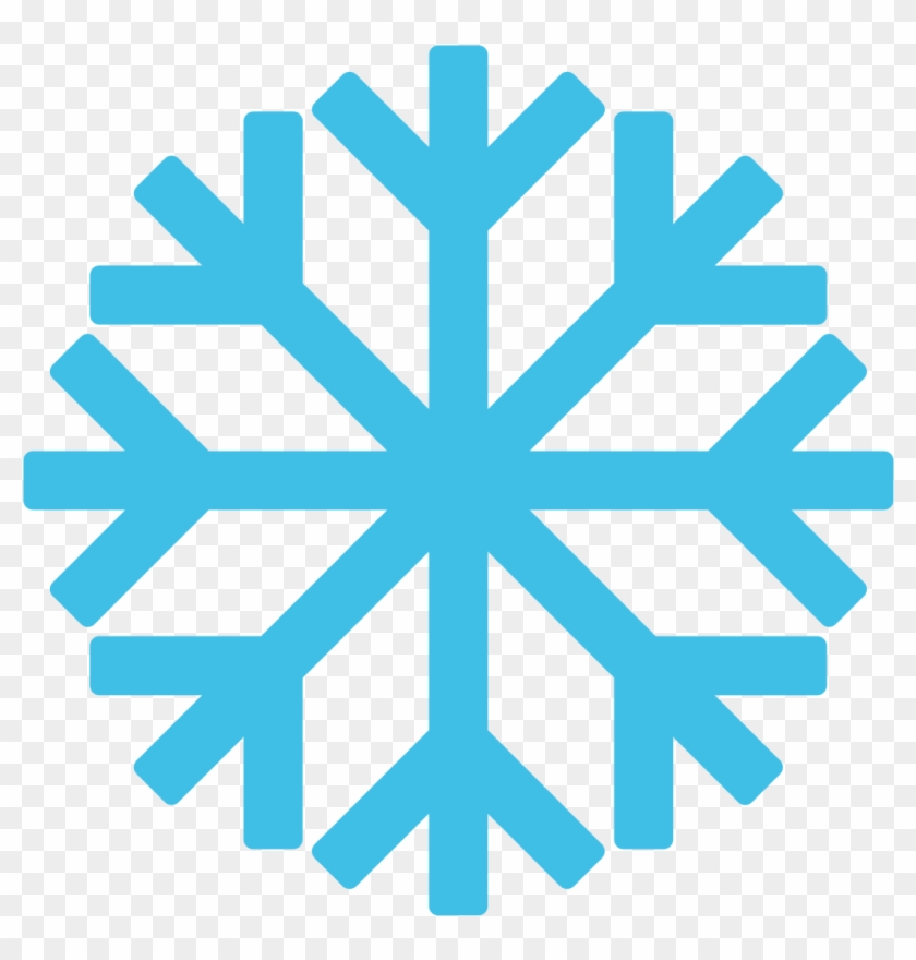 File - Emoji U2744 - Svg - Simple Snowflake Silhouette Clipart