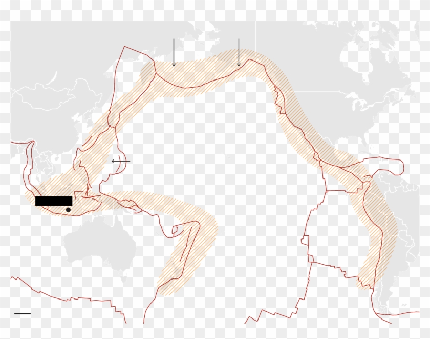 The Ring Of Fire - Map Clipart