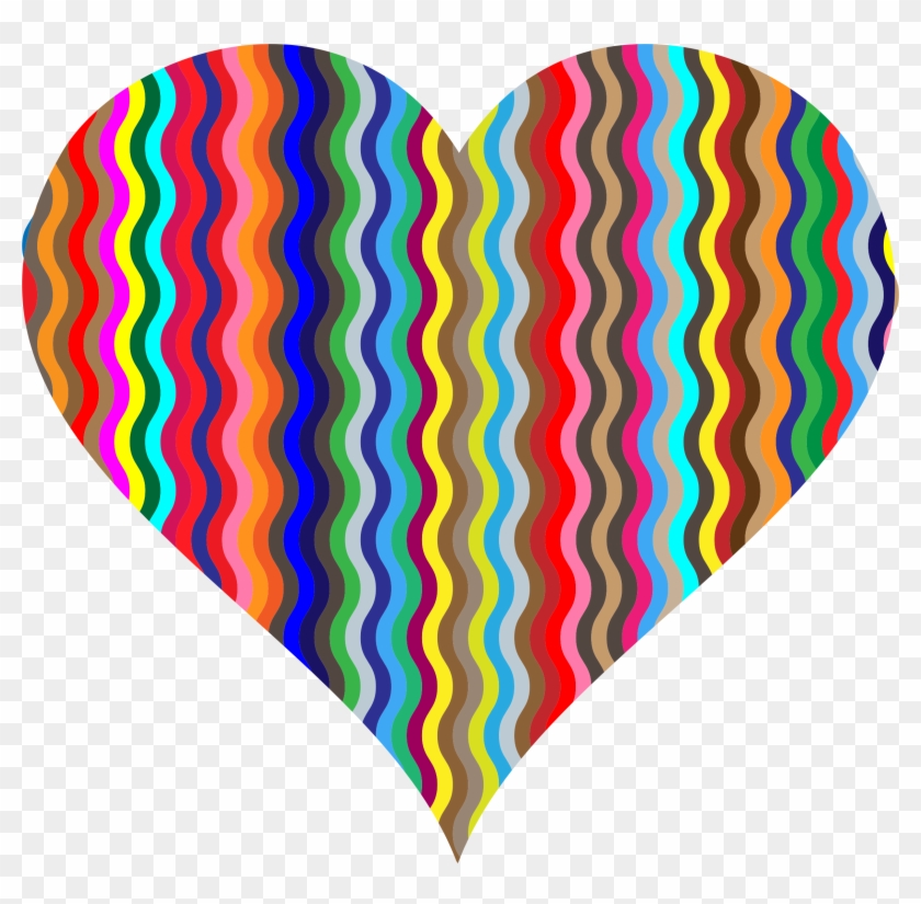 This Free Icons Png Design Of Colorful Wavy Heart 2 - Illustration Clipart #2393390