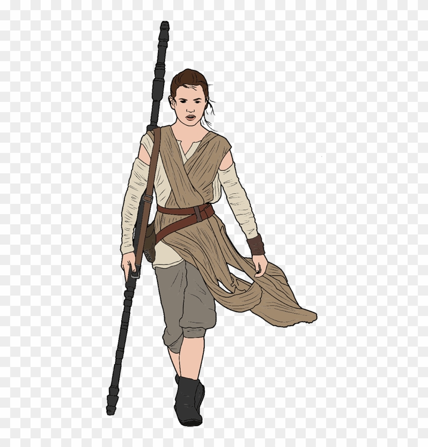 The Force Awakens Clip Art Image , Png Download - Rey Star Wars Clip Art Transparent Png #2393992