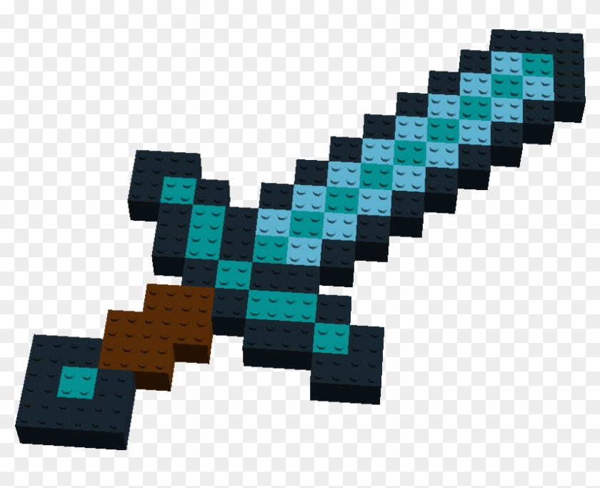 Lego Ideas Product Here - Minecraft Diamond Sword Transparent Clipart