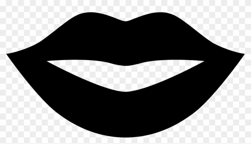 Lips Clipart Black And White - Lips Symbol - Png Download
