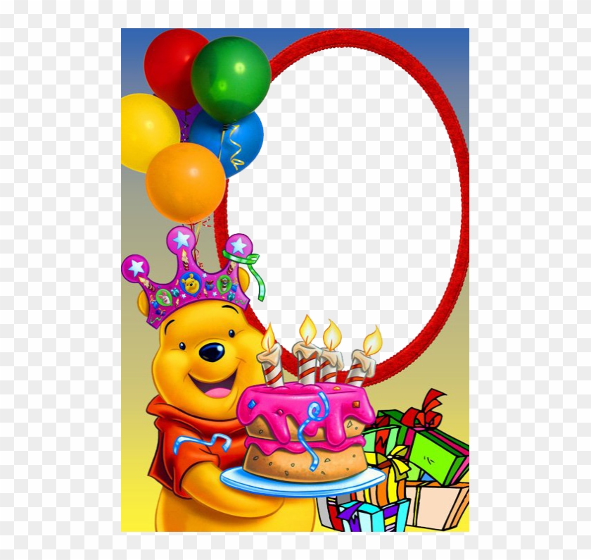 Photo Effect From Category - Winnie The Pooh Birthday Frames Clipart #2395330