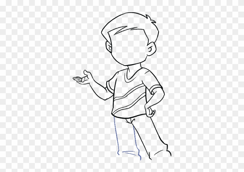 Running Man Pattern Use - Draw A Boy Easy Clipart #2395448