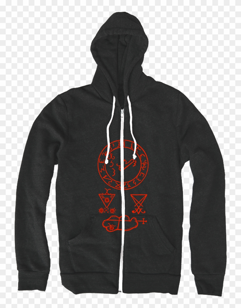 Sigil Of Lucifer Zip-up Hoodie - Sweatshirt Clipart
