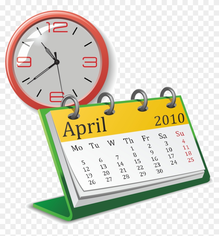 Clipart - Clock And Calendar Clipart - Png Download #2395943