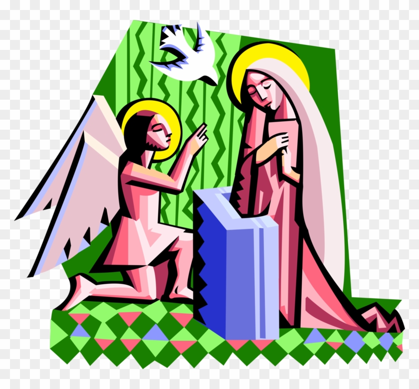 Vector Illustration Of Spiritual Angel Gabriel With Clipart #2396923