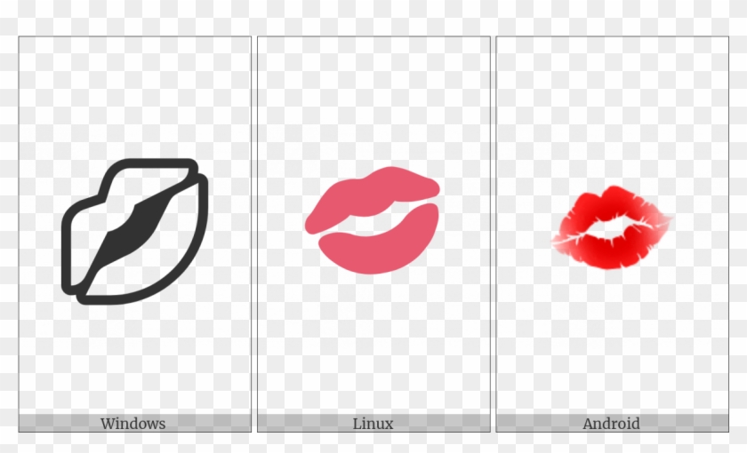 Kiss Mark On Various Operating Systems Clipart