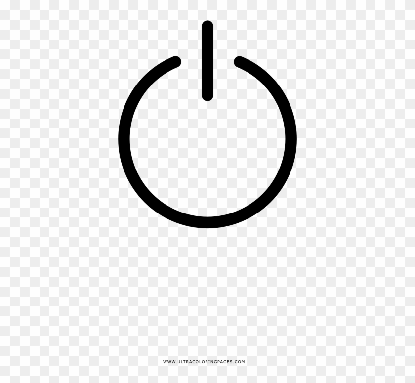 Power Icon Coloring Page - Circle Clipart #2398251
