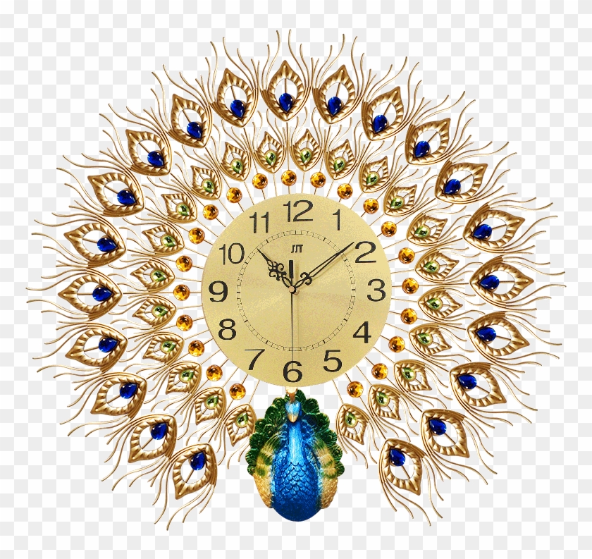 Oversized Peacock Designer Home Goods Wall Clocks Beautiful - Футболка Wonder Woman Купить Украина Clipart