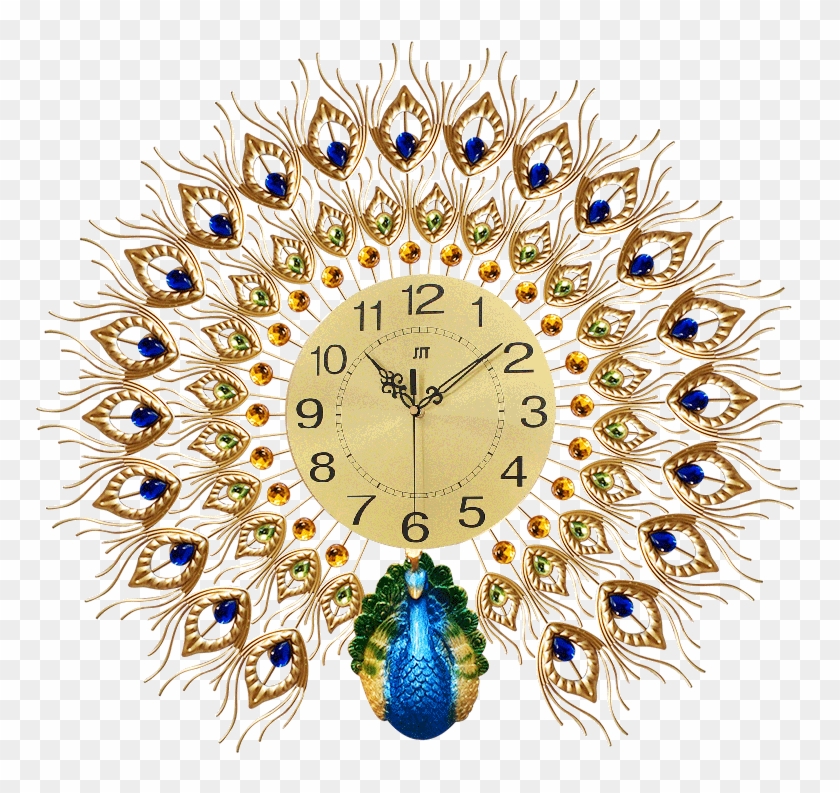 Oversized Peacock Designer Home Goods Wall Clocks Beautiful - Футболка Wonder Woman Купить Украина Clipart #2398434