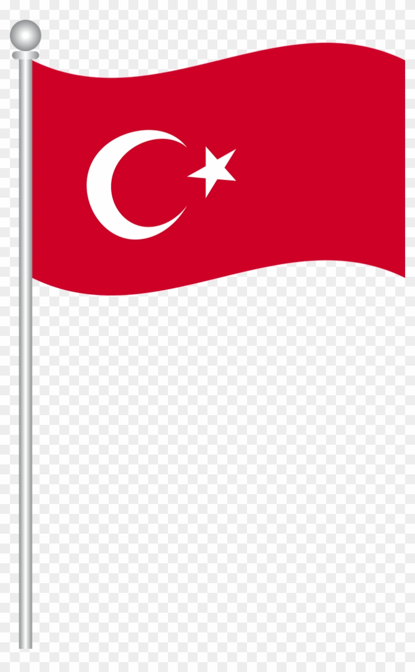 Flag Of Turkey Turkish Flag Png Image - Bandeira Da Turquia Png Clipart #2399048