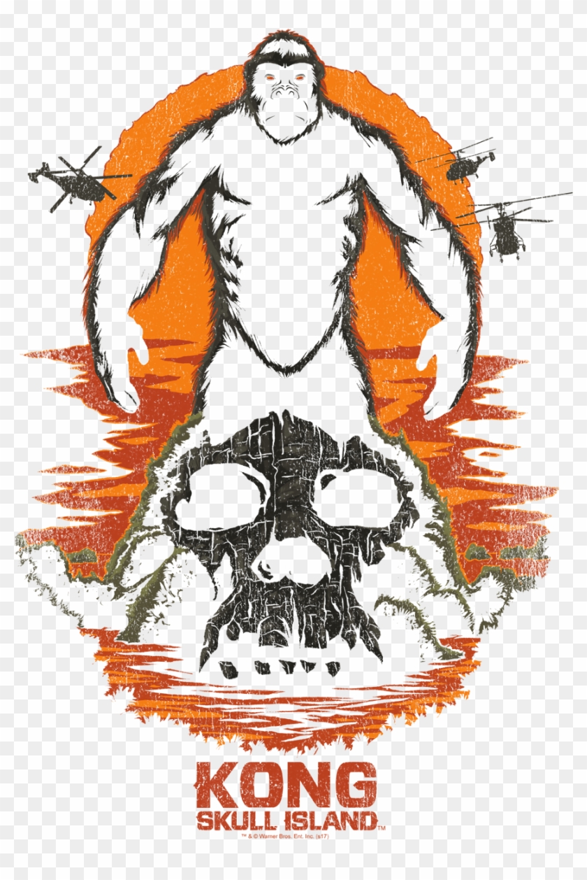 King Kong Kong Silhouette Men's Heather T-shirt Clipart
