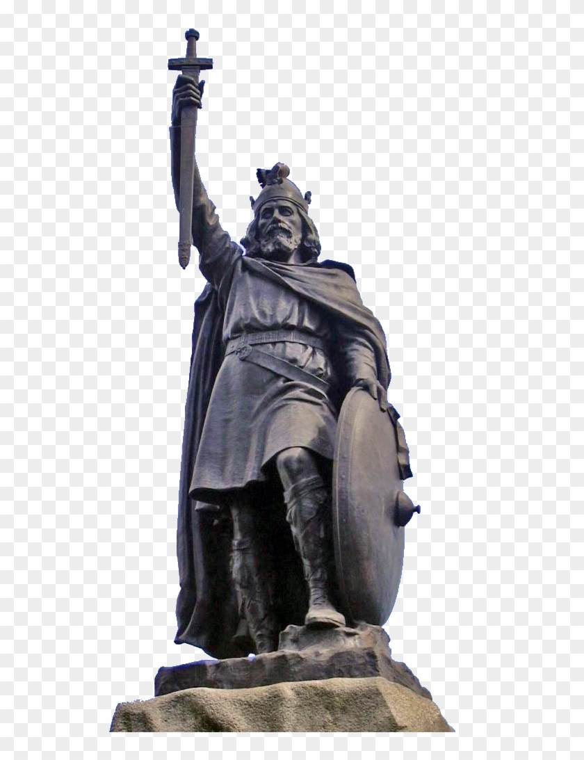 Statue D'alfred Le Grand À Winchester Cropped - King Alfred The Great Clipart #240574