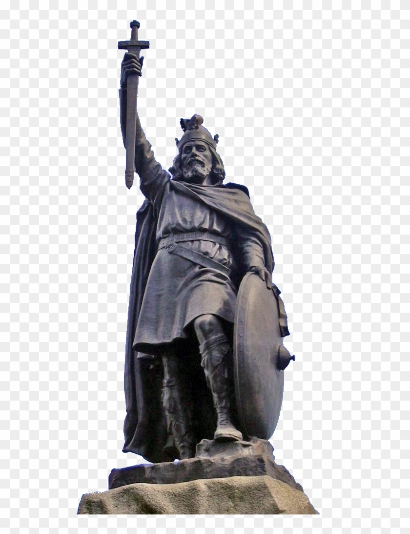 Statue D'alfred Le Grand À Winchester Cropped - King Alfred The Great Clipart