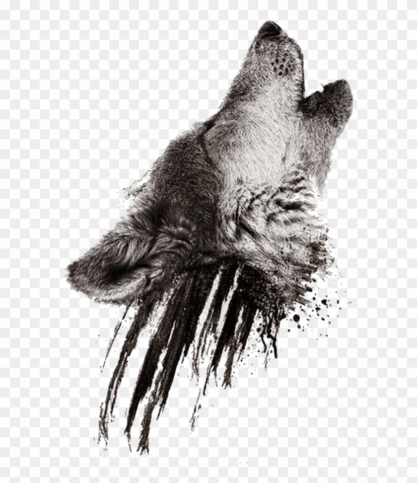 Free Png Download Wolf Head Tattoo Png Images Background - Howling Grey Wolf Tattoo Clipart