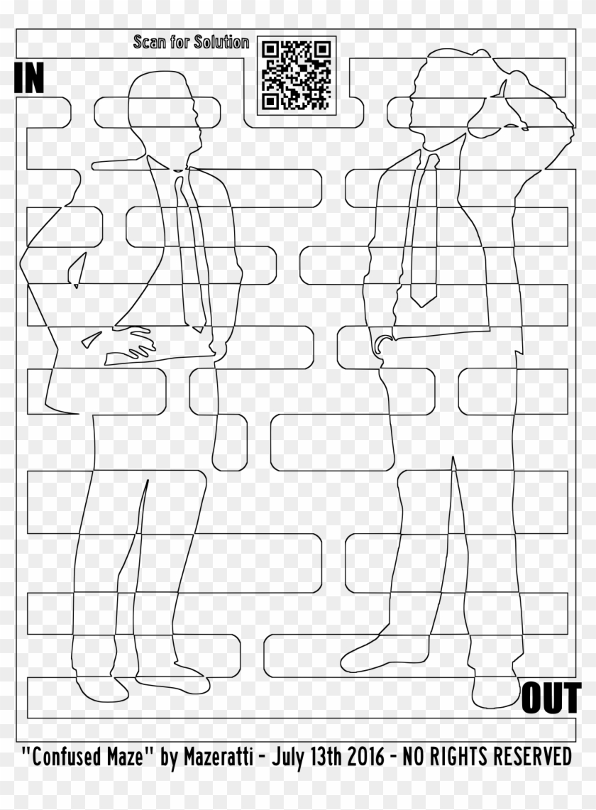 This Free Icons Png Design Of Confused Maze Coloring Clipart