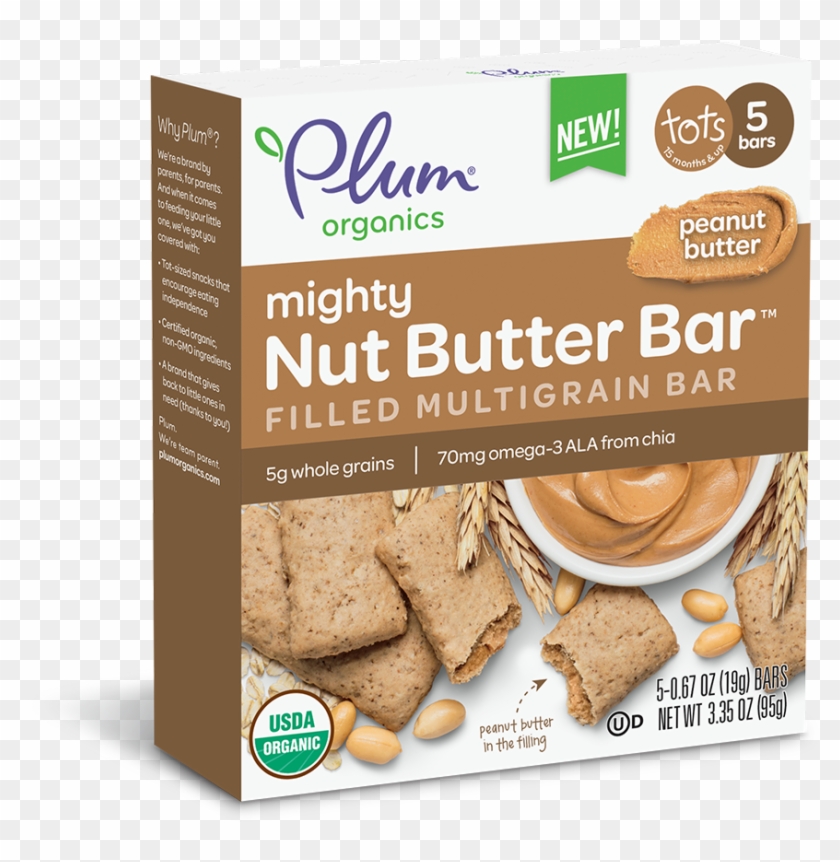 Peanut Butter - Plum Organics Nut Butter Bar Clipart #241103