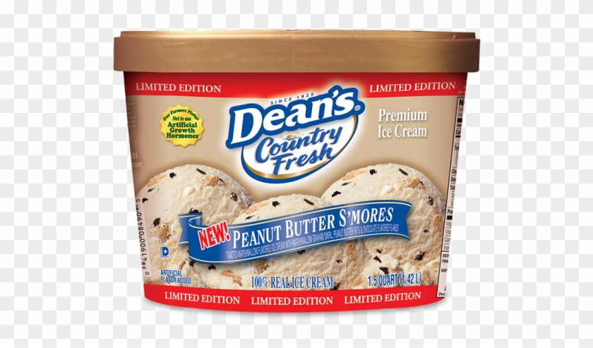 Dean's Country Fresh Premium Peanut Butter S'mores - Deans Peanut Butter Ice Cream Clipart #241267