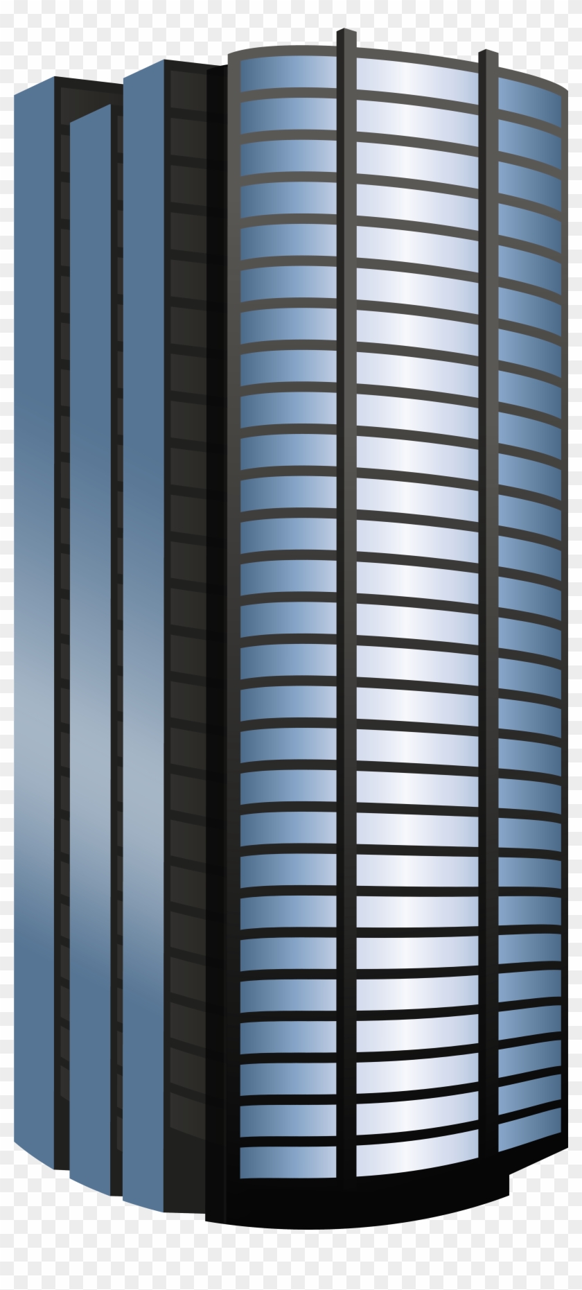 Blue Round Skyscraper Png Clipart - Window Transparent Png