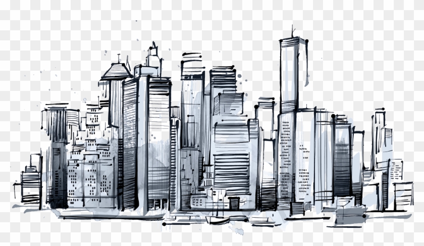 Skyscraper Png Picture - New York Sketch Png Clipart #241454