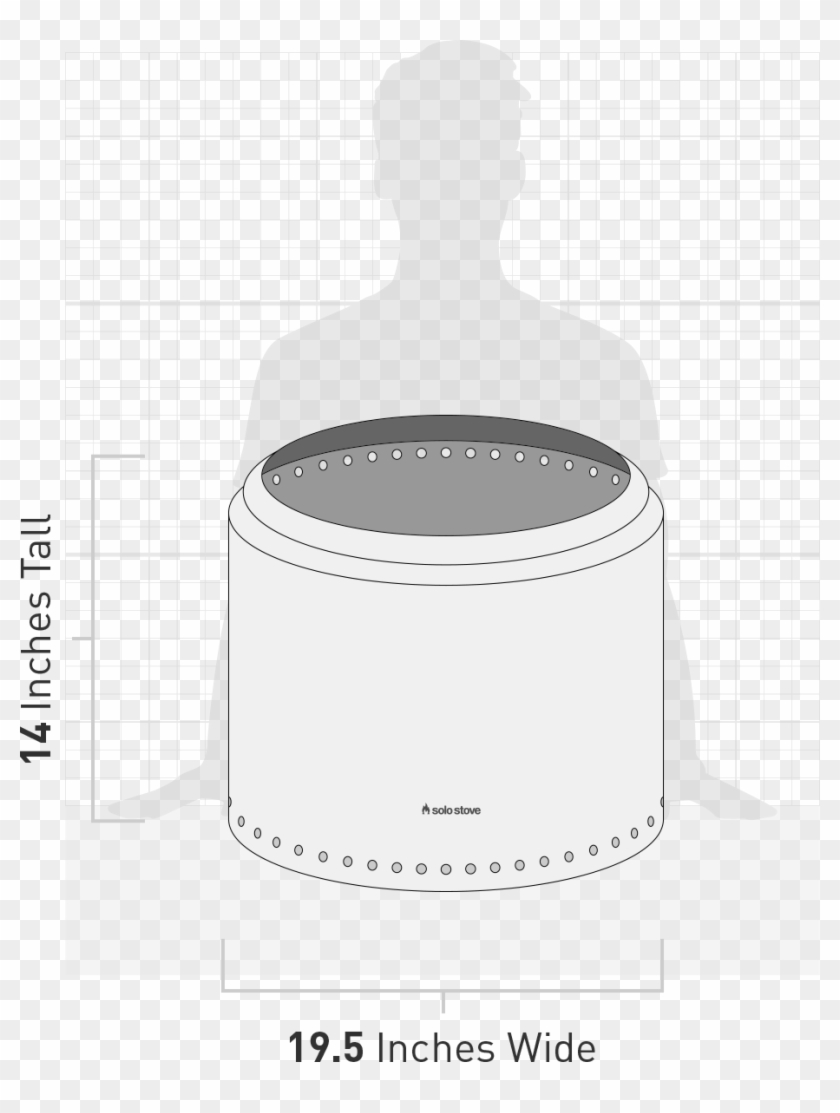 14 Inches Tall, - Big Smokeless Wood Stove Clipart