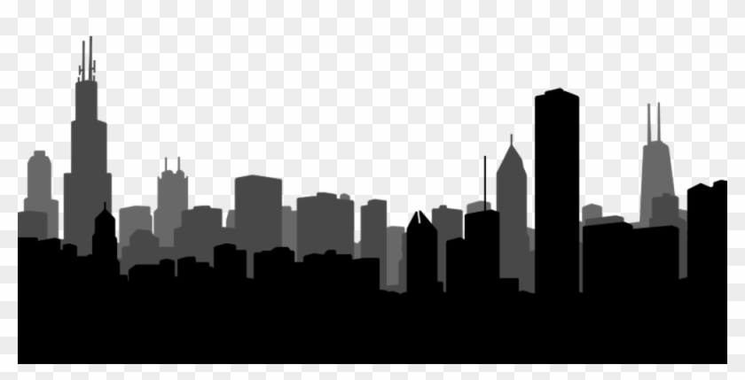 Skyscraper Silhouette Png - Building Black Png Clipart #241623