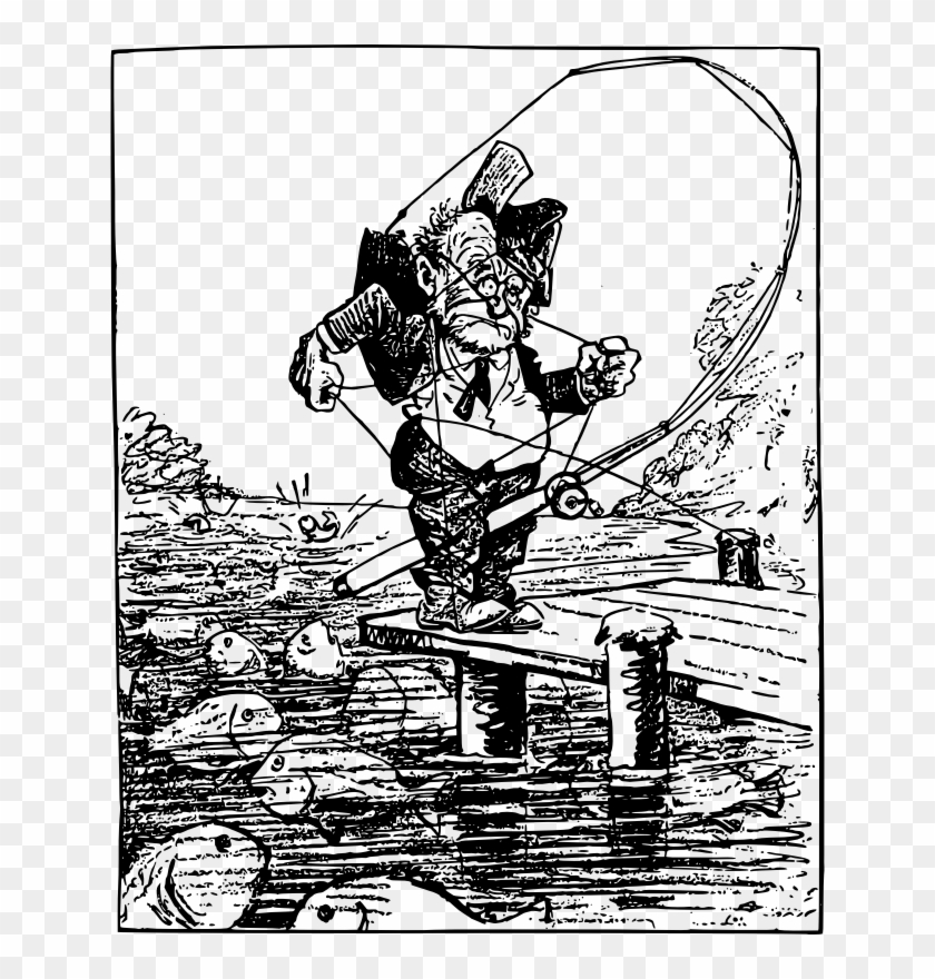 Medium Image - Confused Fisherman Clipart