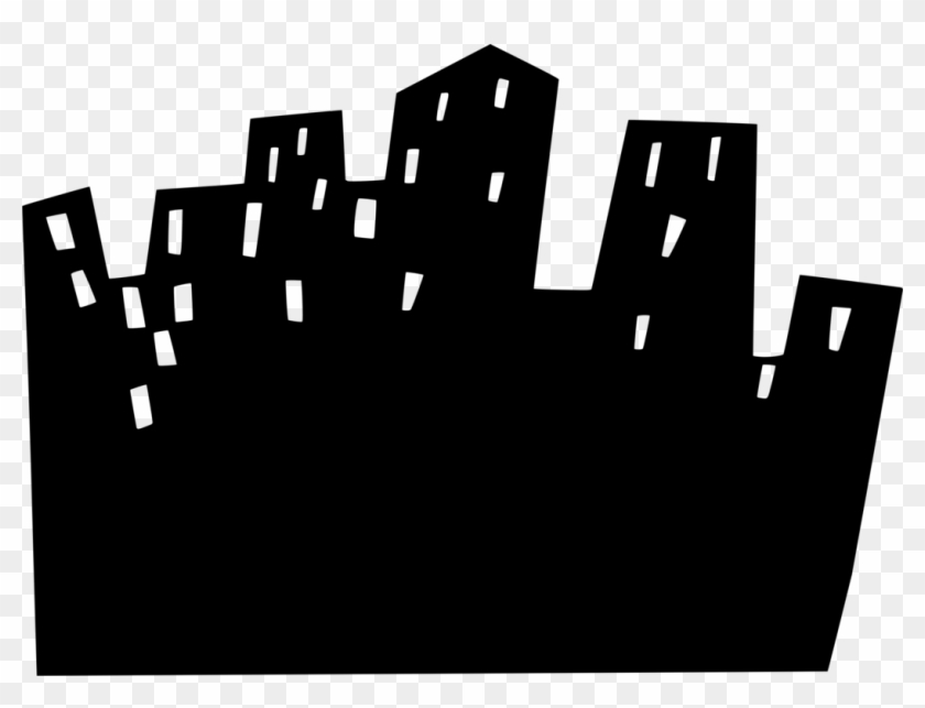 Skyscraper Building Cartoon Logo - Building Cartoon Images Black And White Transparent Clipart #241917