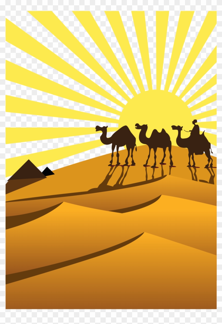 Picture Royalty Free Stock Camel Vector Desert Background - Camel Clipart #242196