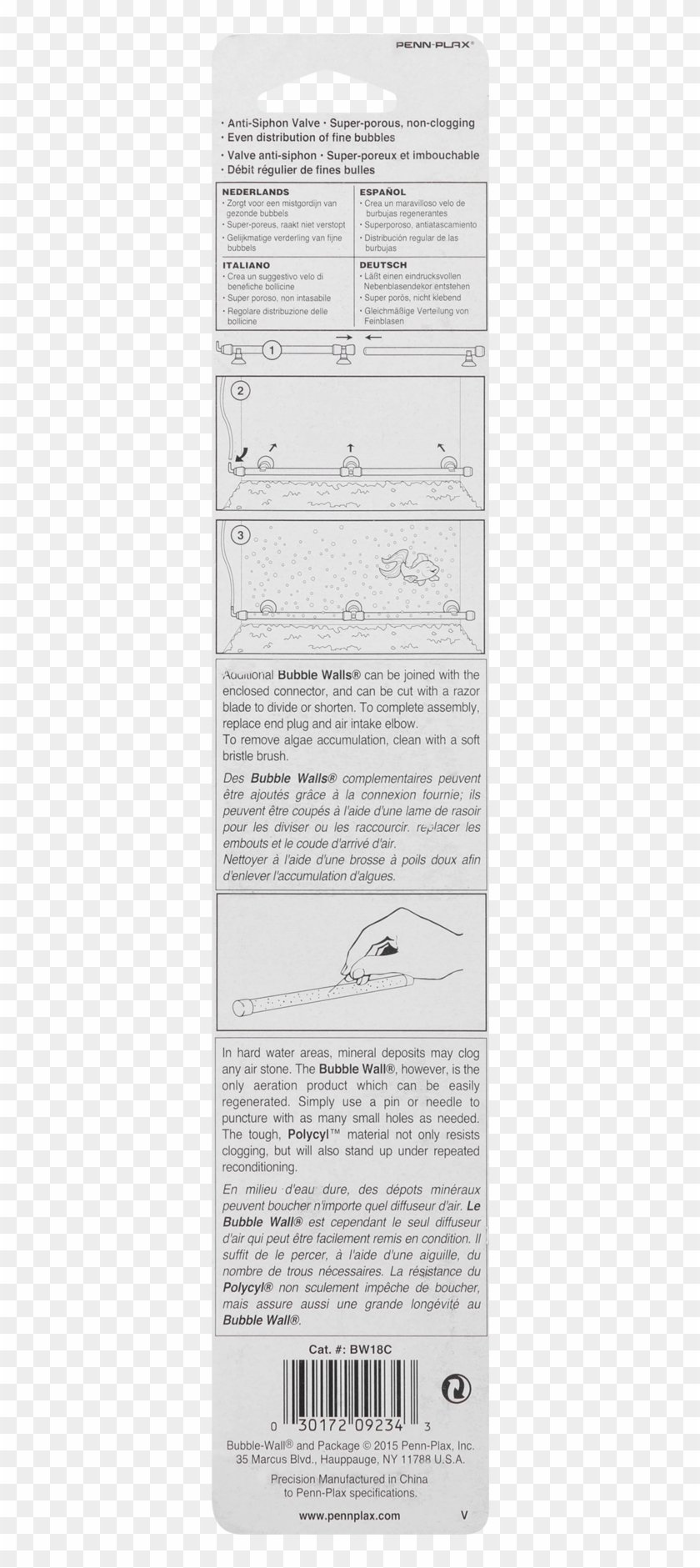 Penn-plax Aquarium Bubble Wall Light & Aeration Kit, - Mobile Phone Clipart #242198