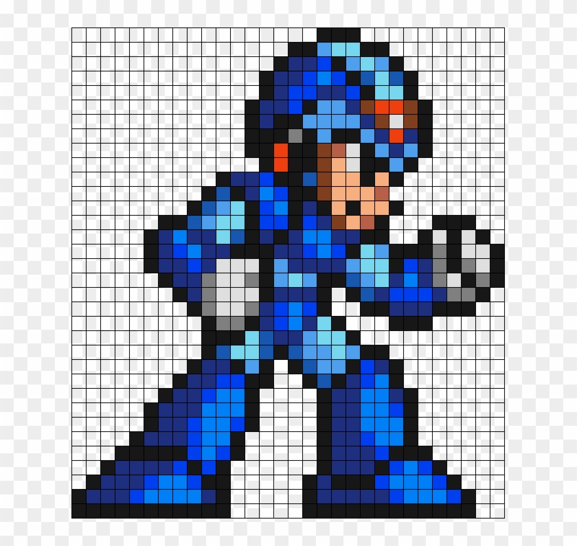 Mega Man X Perler Bead Pattern / Bead Sprite - Megaman X 16 Bits Clipart #242422