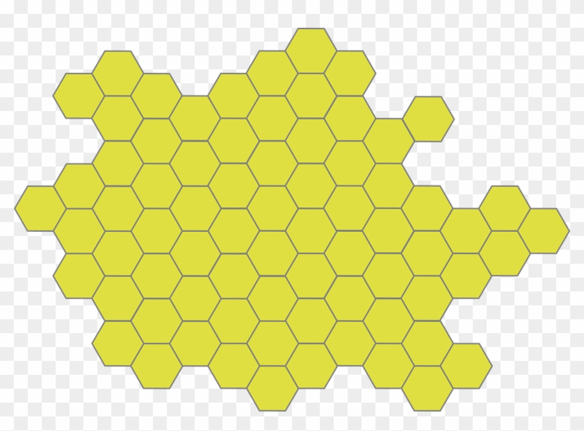 Honeycomb Hexagon Yellow - Beeswax Graphic Clipart #242969