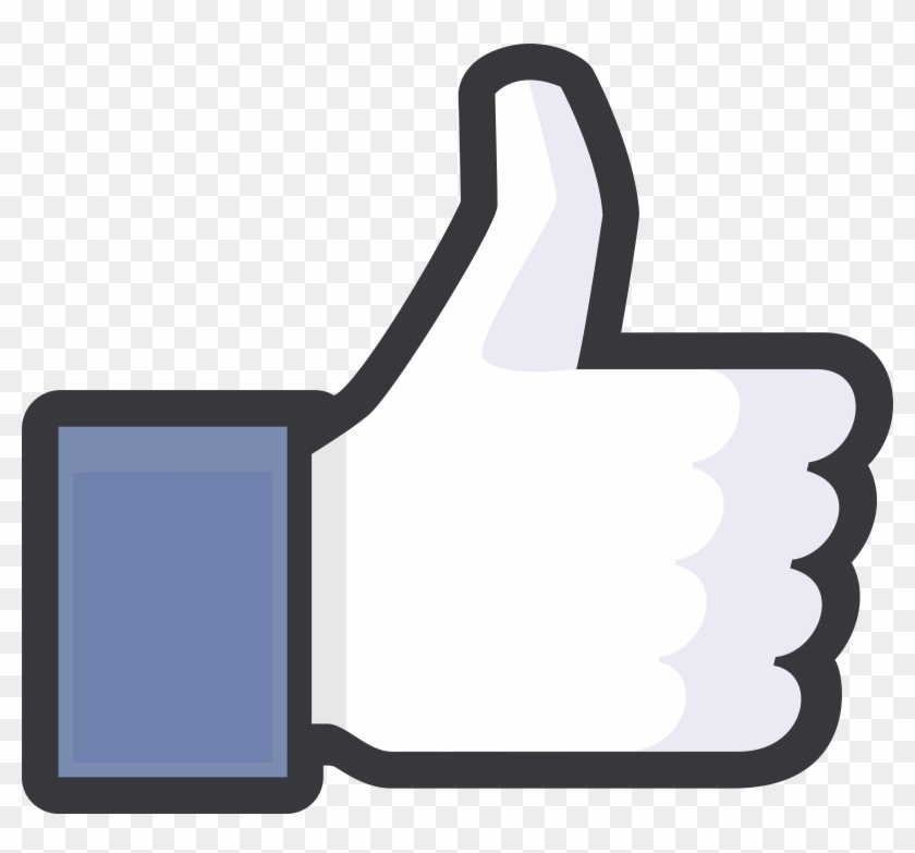 Thumbs Up Facebook Logo Png Transparent - Facebook Like Clipart