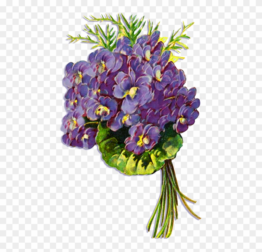 Digital Scrapbooking Flowers Clip Stock - Bouquet Lavender Transparent Background - Png Download #243382