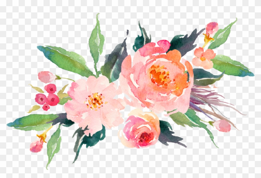 Image Result For Watercolor Floral Image Result For - Pink Watercolour Flowers Png Clipart