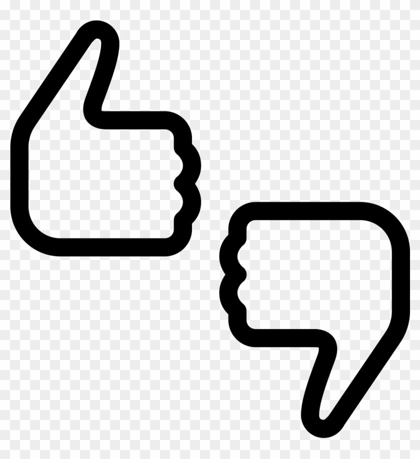 Facebook Like And Dislike Icon - Thumbs Up Down Icon Clipart #243569