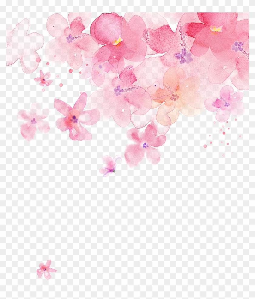 Ftestickers Sticker - Watercolor Cherry Blossom Png Clipart