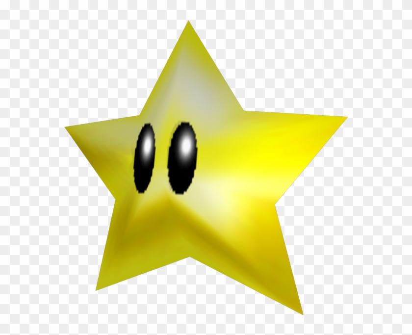 Mario Clipart Yellow Star - Mario 64 Power Star - Png Download