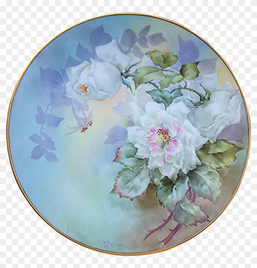 Paul Putzki, Vintage Early 1900's, Rare 'white Roses' Clipart